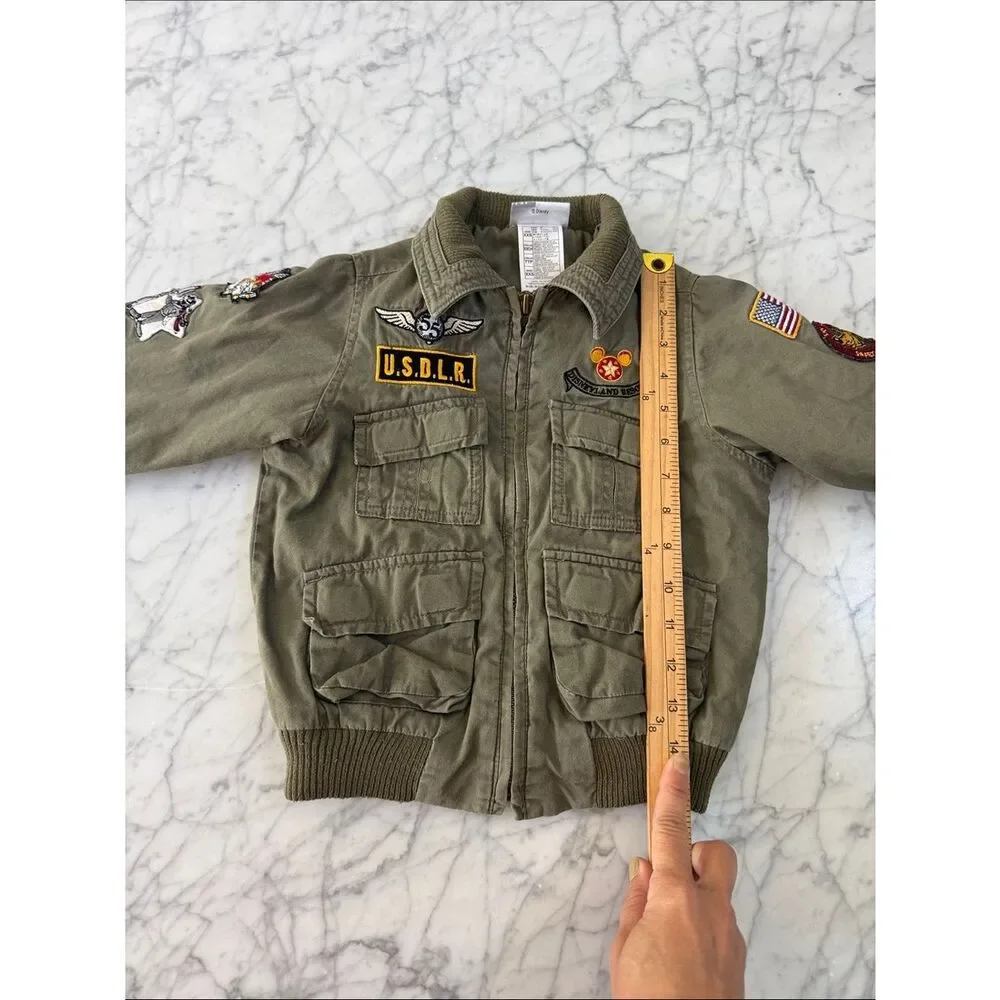 VTG Disney Parks Flight Bomber Patch Utility Jacket Sz 4/5T XXS